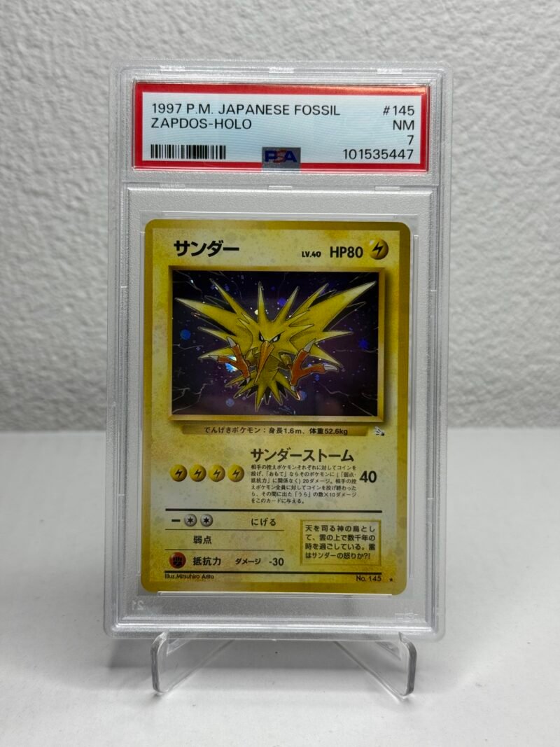 1997 P.M Japanese Fossil Zapdos-Holo PSA 7